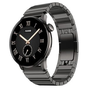 Noise Pro 6R 1.46" AMOLED Smart Watch, 1000 NITS, Powered by AI Pro, Built-in GPS, Strava Integration, Stainless Steel Dial, Video Watch Faces, 3ATM, Emergency SOS, TWS Connectivity (Pure Titanium)